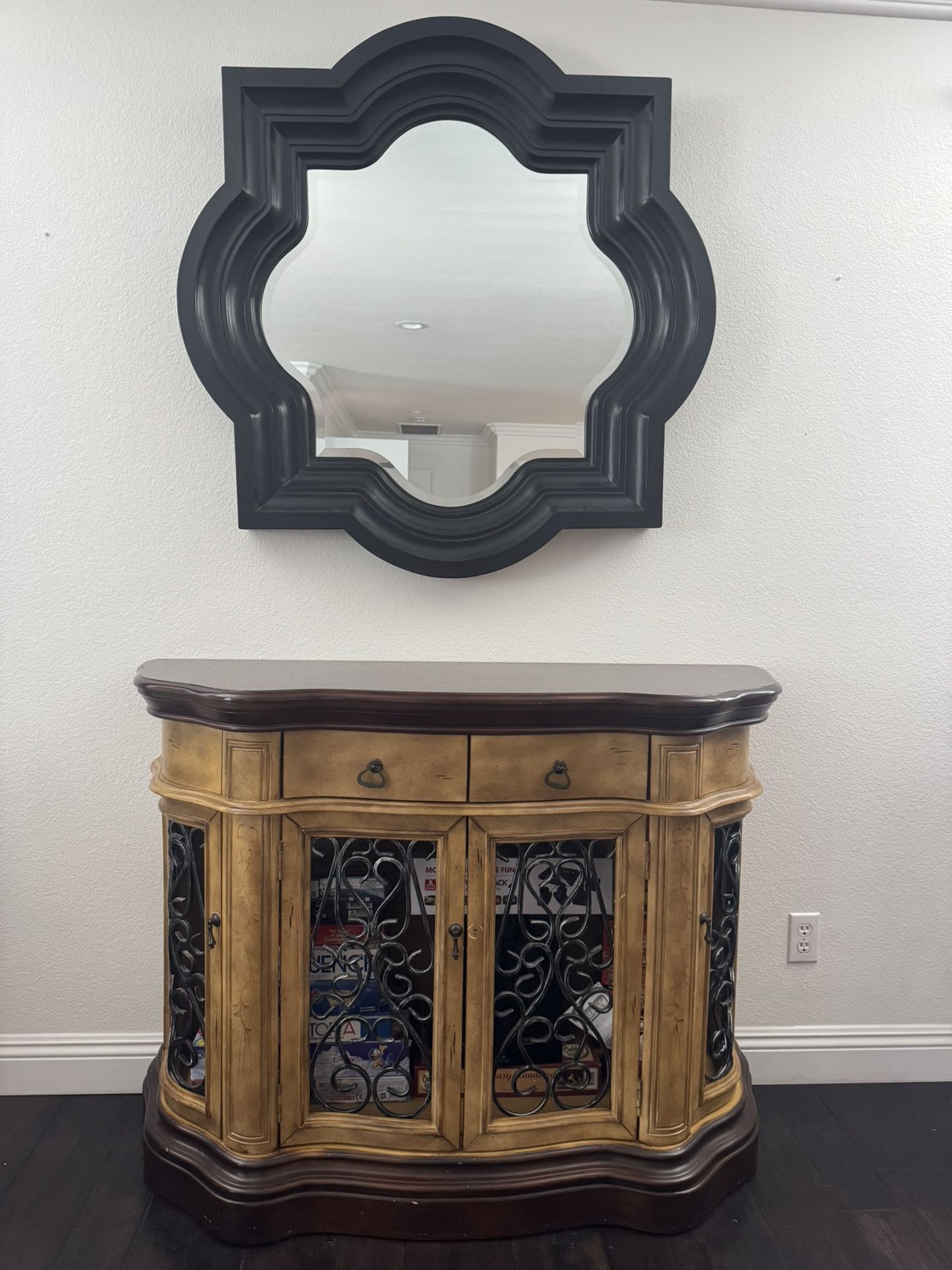 Credenza And Mirror