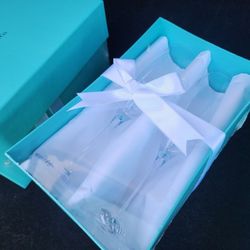 Tiffany & Co Glassware Crystal Set Of 2