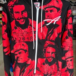 black and red asaali hoodie LARGE