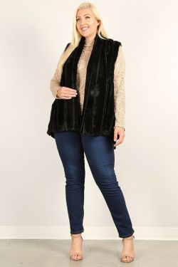 Ss1840 import plus faux fur vest