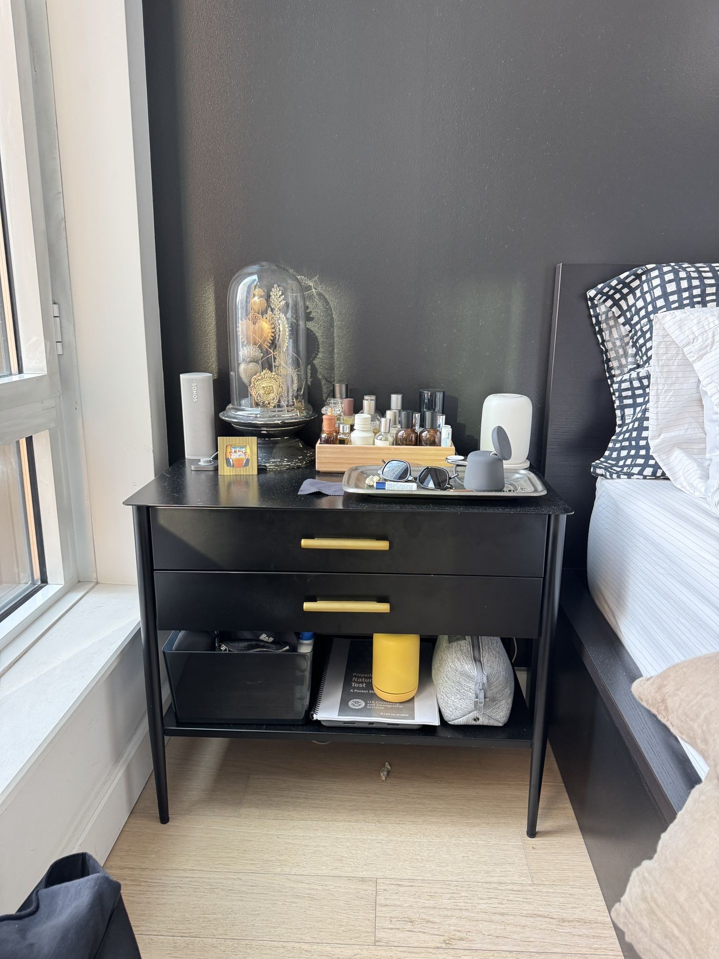 West Elm Black Metal Bedside Tables $150 Per Table