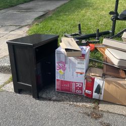 Weight Bench, Nightstand, Sink, Garage Door Installation. 