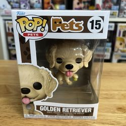 NEW IN HAND Golden Retriever Funko Pop #15 Pets Vinyl Figurine Dogs Dog Animals