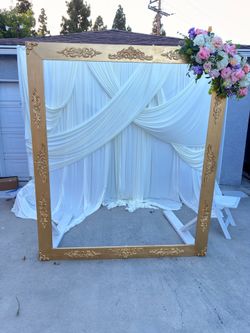 Custom-Made Gold Decorative Frame for Events and Parties