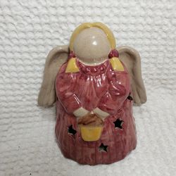 Tealight/ Votive Angel doll ceramic figure 