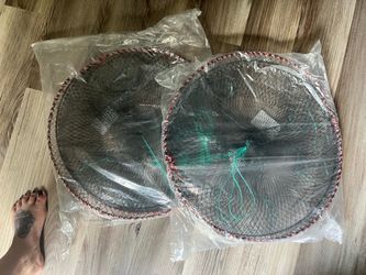 New Collapsible Double-Ring Crab Nets — Set of 2 — $25
