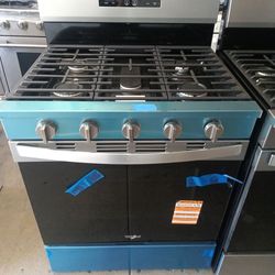 New Whirlpool stainless steel gas stove 5 burner