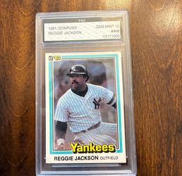 Gem Mint Reggie Jackson HOF baseball cards