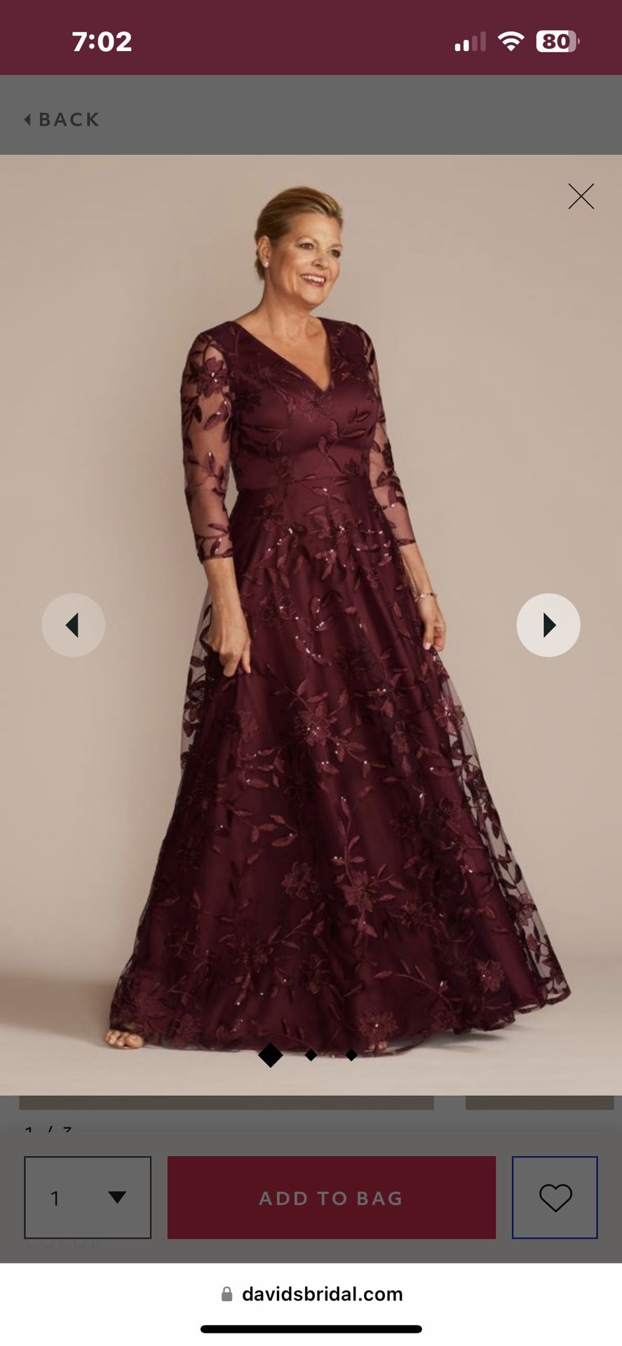 Oleg Cassini Gown Size 16w