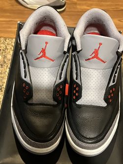 Retro 3 Black Cement Size 8