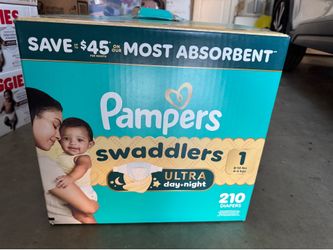 BRAND NEW box of Pampers diapers size 1