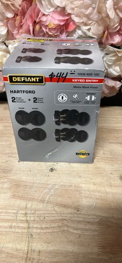 Defiant Hartford Matte Black Single Cylinder Keyed Alike Project Pack