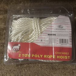 New White Dog brand 2-ton poly rope hoist chich002 65Ft of 5/16” rope