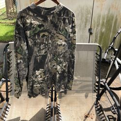 Dope Mossy Oak Camo Pullover Turtleneck Shirt 