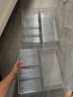 The Container Store Acrylic Drawer Organizers – Set of 3 – $18