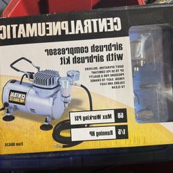 Central Pneumatic Airbrush Compressor Kit