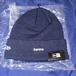 Deadstock Supreme x New Era Script Beanie - Navy (New With Tags) 