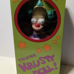 Talking Krusty the Clown Doll 14 inch Jakks Pacific Simpsons Boxed Collectible

