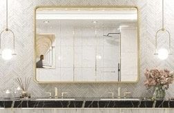$25 Huge Bathroom Mirror 40 X 32”