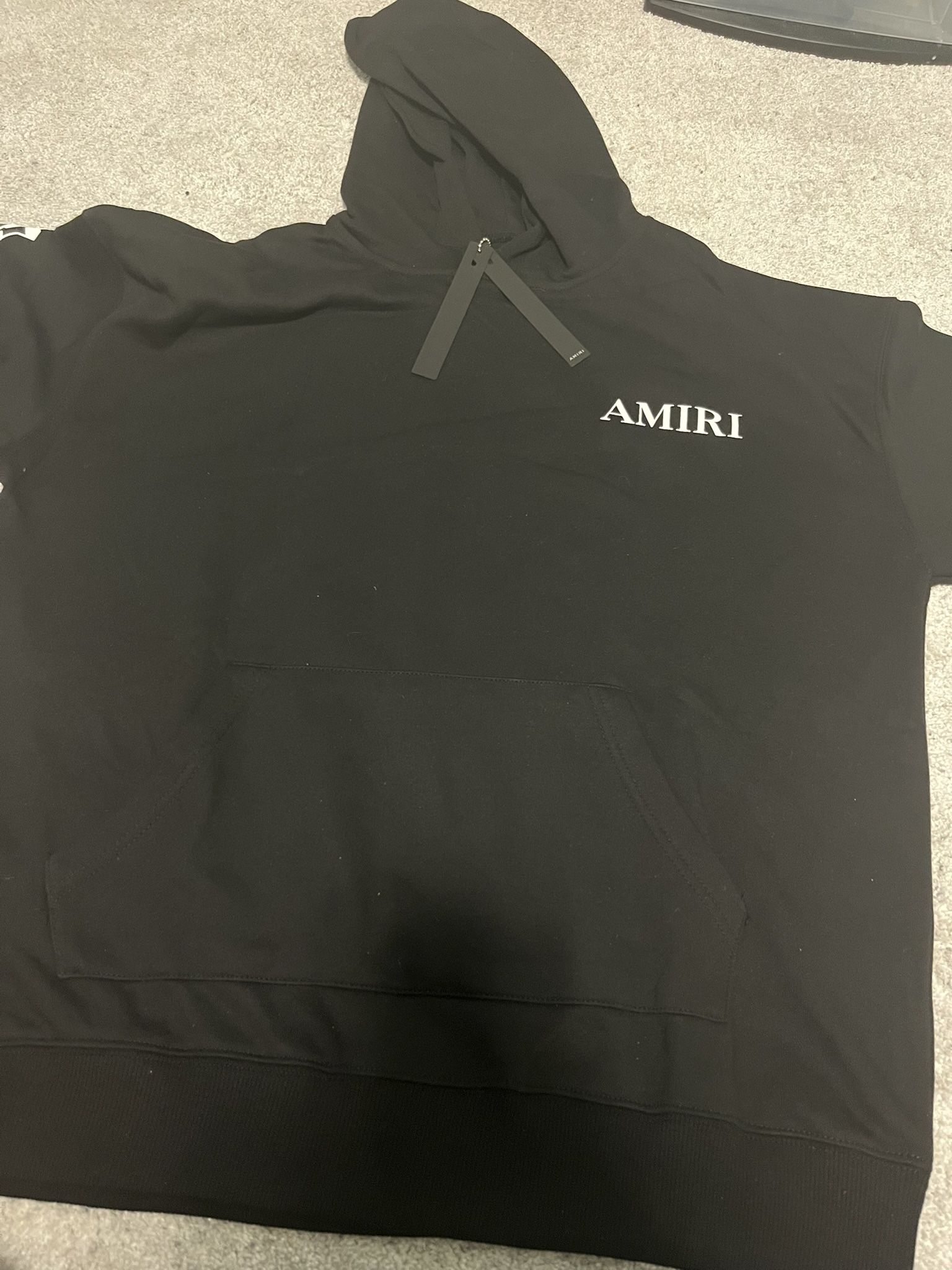 Amiri Black Bones Stacked Hoodie