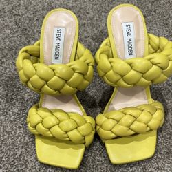 Steve Madden NEW Citron Braided Heeled Sandals Size 7.5