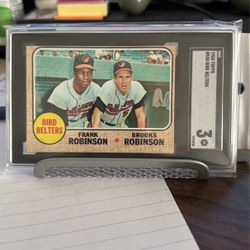 1968 Topps card number 530 birds better the Robinsons