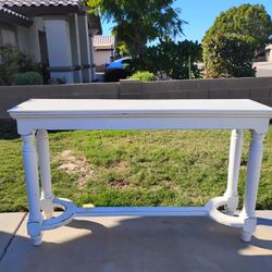 Farmhouse Entry Table Distressed 65Lx38Hx18W