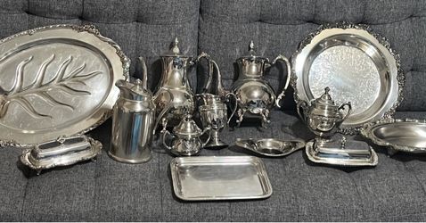 Vintage Silver Plate Serving Set – 14-Piece Lot (1847 Rogers, Poole, Reed & Barton, International Silver)