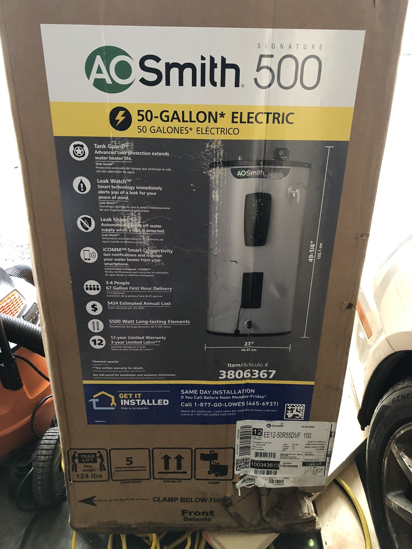 AO Smith500 50 Gallon Electric Hot Water Tank for Sale in Fort Lewis, WA -  OfferUp