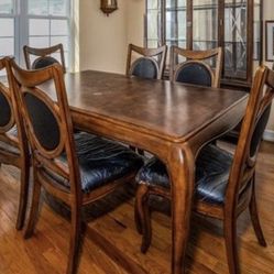 Solid Wood Dining Table + 6 Chairs