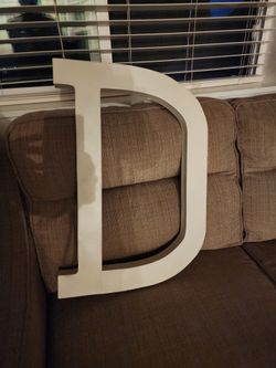 Cardboard letter D