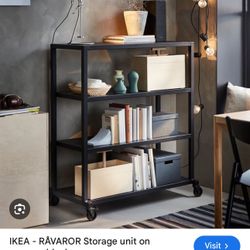 IKEA Storage Unit on casters – Black, Like New