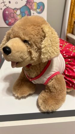 Build A Bear Plush Dog Stuffed Animal with Dress