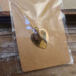 Heart & Gemstone Necklace