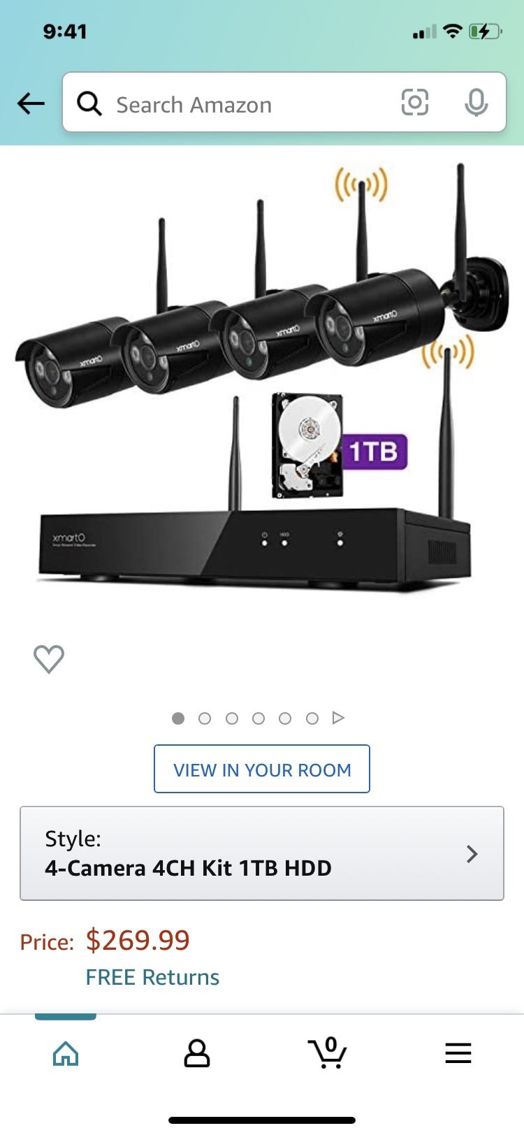 Wireless Security Camera System Outdoor, XMARTO [4 Pack 1080p