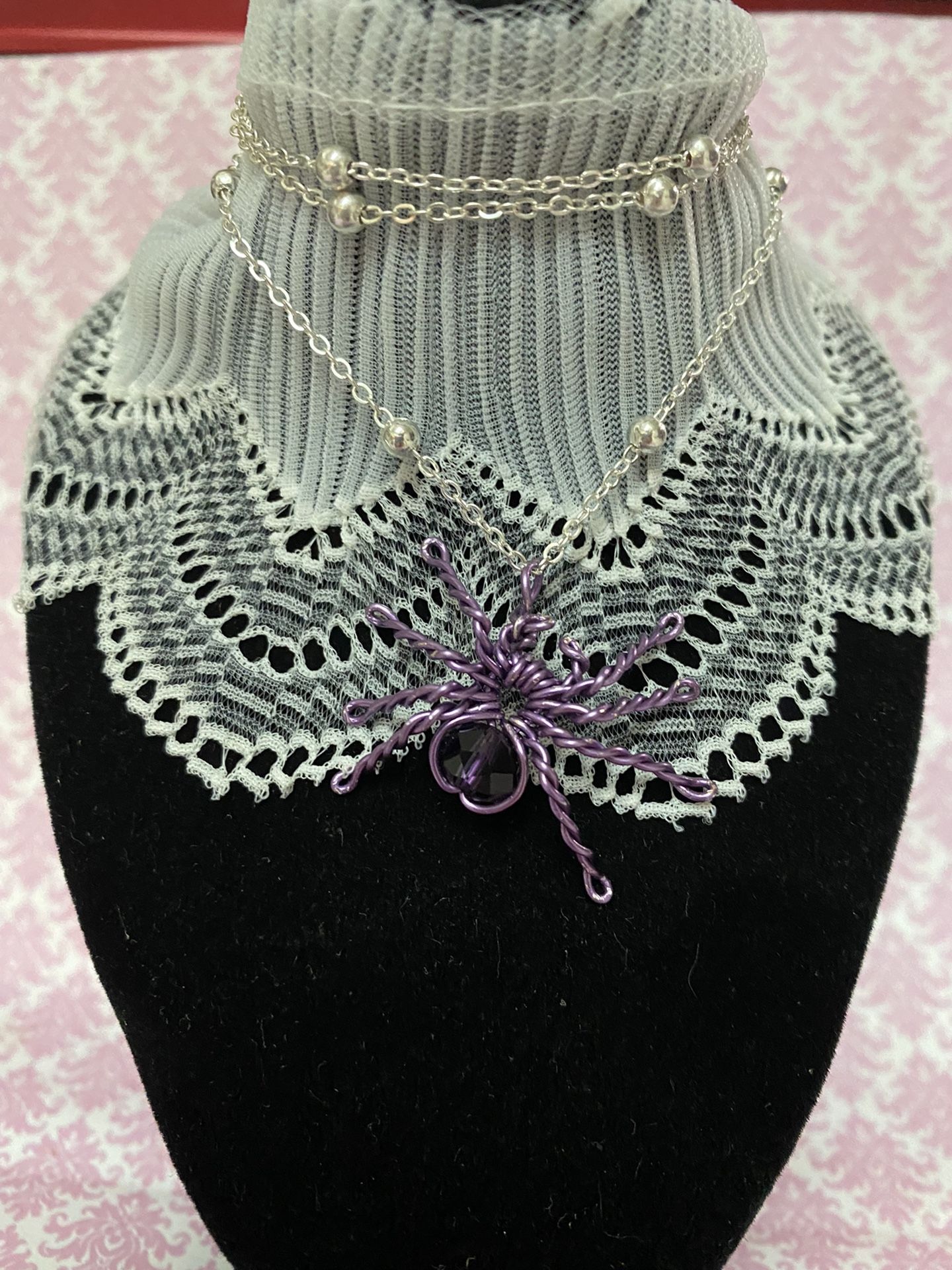 Handmade Spider Necklace