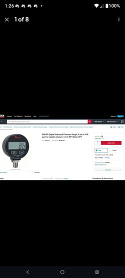 Dwyer Gas & Liquid Digital Pressure Gauge [Model # DPGW-08]|0-100 psig|Brand New in Box