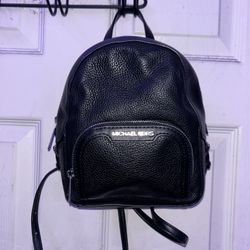 Michael Kors Jaycee extra-small pebbled leather convertible backpack in black