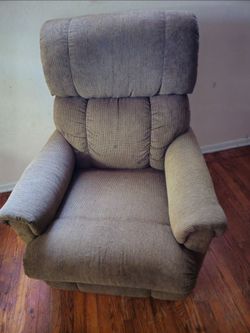 Tan Fabric Recliner Armchair