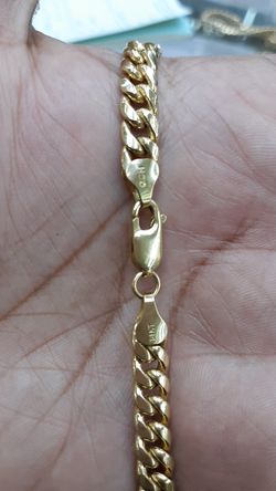 14k gold Cuban link chain hand made 26 inch long 29.9 grams