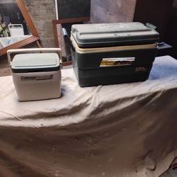 Two Coleman Coolers