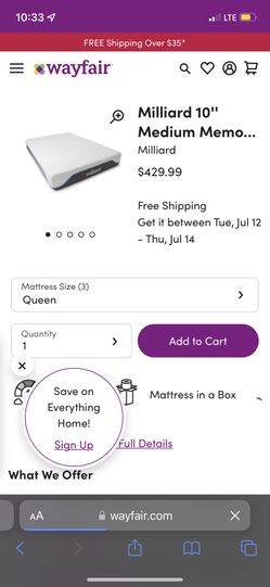 10 Inch Memory Foam Mattress