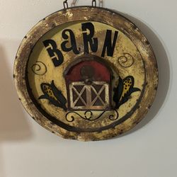 Outdoor Rustic Metal Farm Barn Sign 