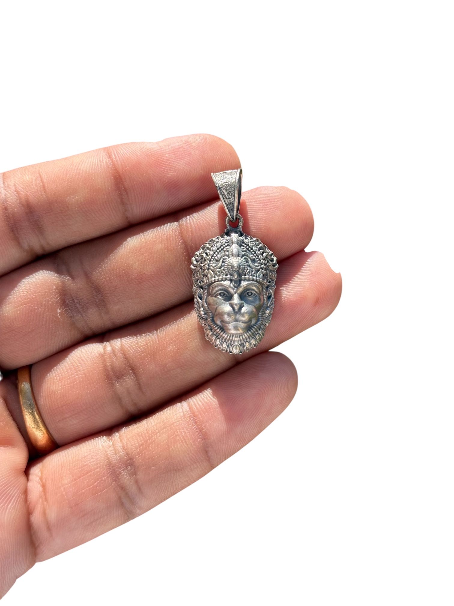 3D Hanuman Pendant in 925 Sterling Silver