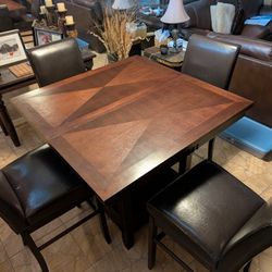 🪑 Ashley Furniture Style Extendable Counter-Height Dining Set