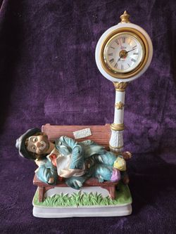 Wall Street Willie Porcelain Clock