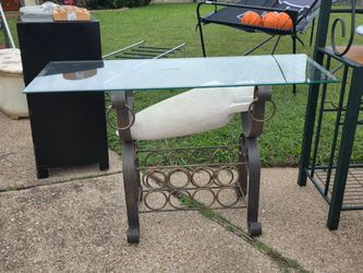 Glass Wine Storage Table