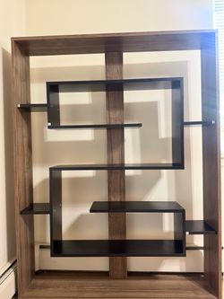 Modern Geometric Two-Tone Bookshelf
