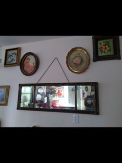 Antique rectangular mirror