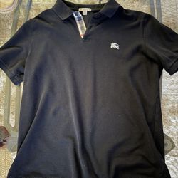 Burberry black collared shirt